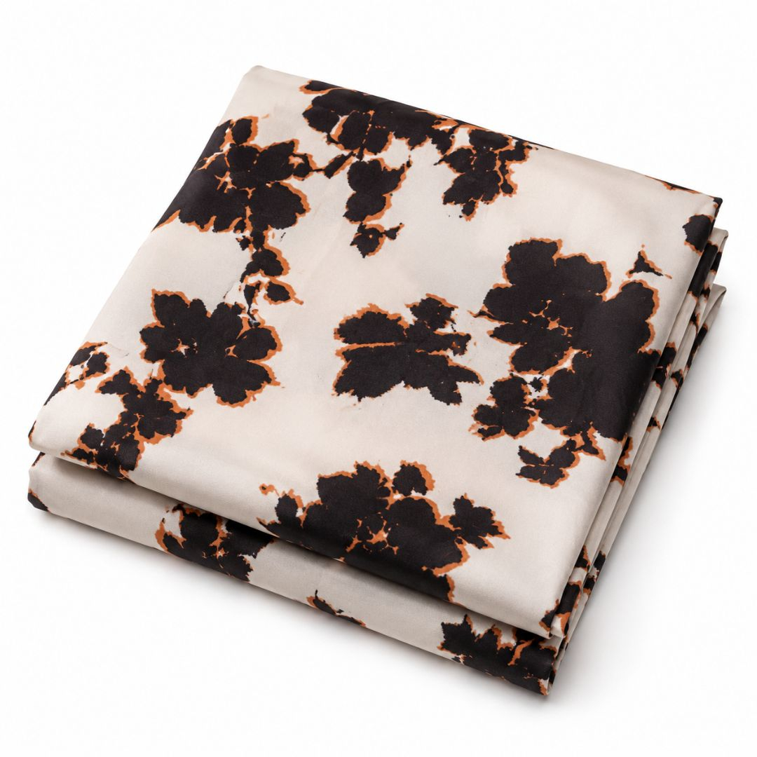 Abstract Floral Stock Vintage Print Fabric